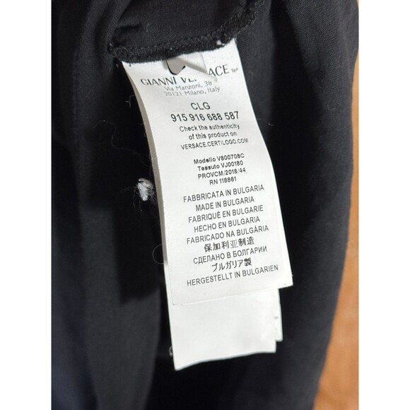 Versace Collection Big Logo Medusa‎ Head Black Polo shirt Men’s Large L - Picture 6 of 10